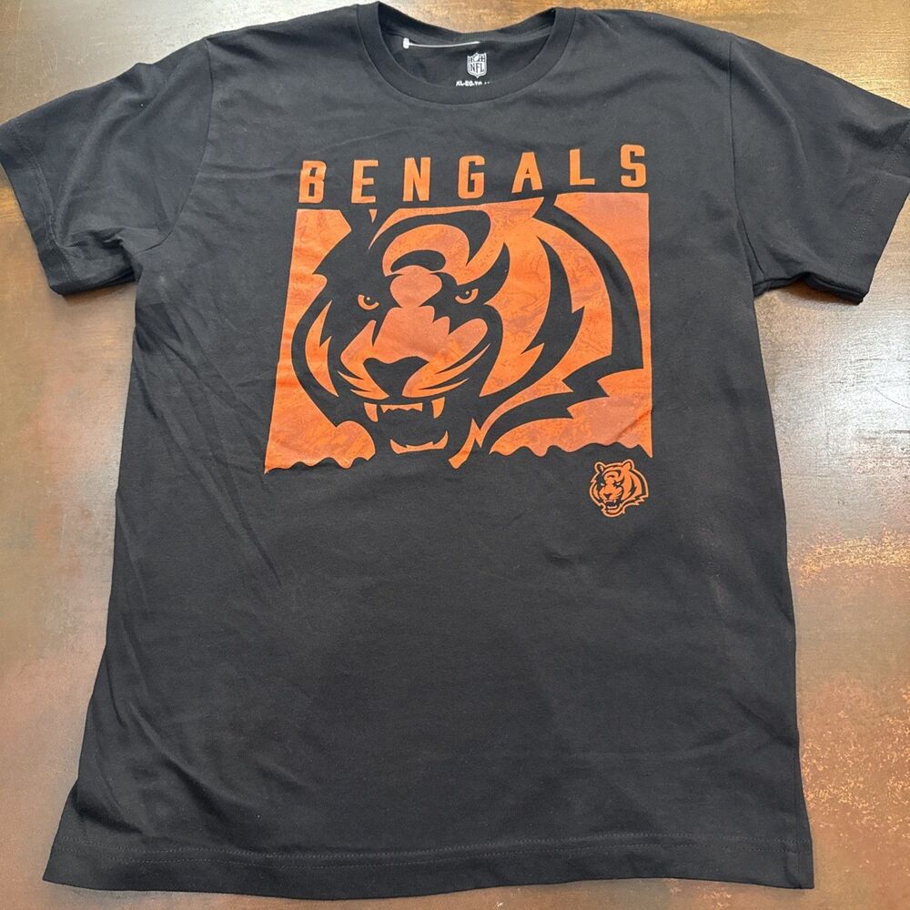 Cincinnati Bengals Black Shirt Short Sleeve Unisex Youth XL 18/20 NFL sportswear